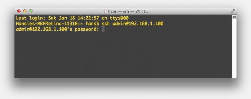 MacOS X - Terminal SSH - Verbinding opzetten